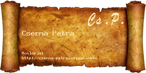 Cserna Petra névjegykártya